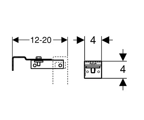 Набор креплений для инсталляции к стене Geberit Duofix UP182 111.813.00.1 Набор креплений для инсталляции к стене Geberit Duofix UP182 111.813.00.1