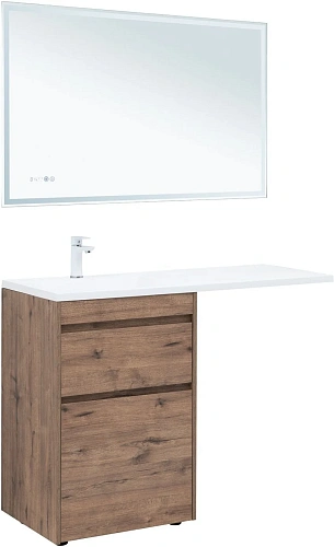 Тумба под раковину Aquanet Токио 58 дуб веллингтон напольная 2 ящика 00333648 напольная Тумба под раковину Aquanet Токио 58 дуб веллингтон напольная 2 ящика 00333648 напольная