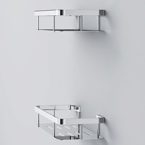 Полка AM.PM Sense L A7453200 прямая, двухъярусная, хром Полка AM.PM Sense L A7453200 прямая, двухъярусная, хром