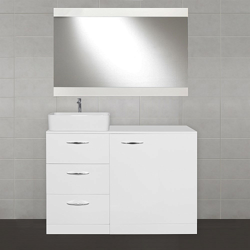 Тумба под раковину Style Line Берн 120 Plus со столешницей под стиральную машину белая ЛС-000010046 Тумба под раковину Style Line Берн 120 Plus со столешницей под стиральную машину белая ЛС-000010046