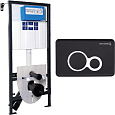 Инсталляция для унитаза BETTOSERB SAVA FIX SLIM SET40006461 с клавишей смыва DUO черный матовый/хром Инсталляция для унитаза BETTOSERB SAVA FIX SLIM SET40006461 с клавишей смыва DUO черный матовый/хром