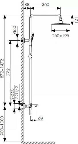 Душевая система Kaiser Cezar 05182-2 с термостатом Душевая система Kaiser Cezar 05182-2 с термостатом