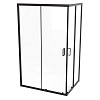Картинка анонса товара «душевой уголок taliente 120x80x195см, прямоугольный, раздвижной, прозр.стекло 6мм, черный профиль ta-08120-1cb»