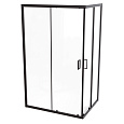 Детальная картинка товара «душевой уголок taliente 120x90x195см, прямоугольный, раздвижной, прозр.стекло 6мм, черный профиль ta-09120-1cb»