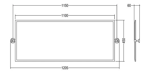 Зеркало Devon&Devon NewYork NY122OT, 120,5x45 см , светлое золото Зеркало Devon&Devon NewYork NY122OT, 120,5x45 см , светлое золото