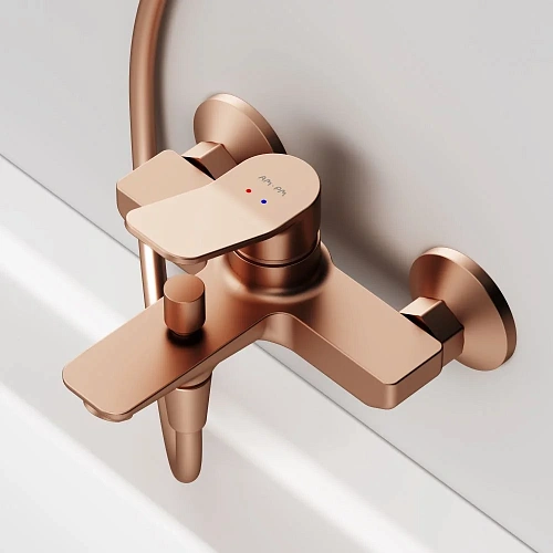 Смеситель для ванны AM.PM X-Joy F85A10044 розовое золото Смеситель для ванны AM.PM X-Joy F85A10044 розовое золото