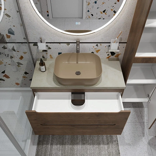 Тумба со столешницей и раковиной BelBagno ETNA 80 etna80rw-kepmco-1302h316-set подвесная ETNA80RW-KEPMCO-1302H316-SET Тумба со столешницей и раковиной BelBagno ETNA 80 etna80rw-kepmco-1302h316-set подвесная ETNA80RW-KEPMCO-1302H316-SET