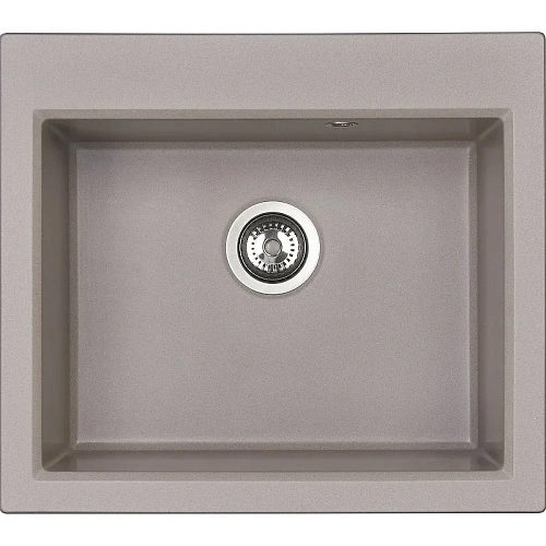 Кухонная мойка Aquaton Линеа 58 1A733032LW250 из литого мрамора, серый шелк Кухонная мойка Aquaton Линеа 58 1A733032LW250 из литого мрамора, серый шелк