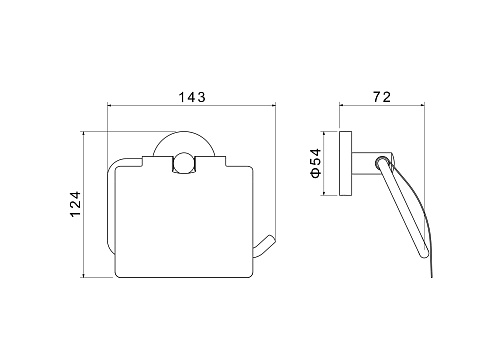 Держатель туалетной бумаги Aquatek ОБЕРОН AQ4209MB черный матовый Держатель туалетной бумаги Aquatek ОБЕРОН AQ4209MB черный матовый