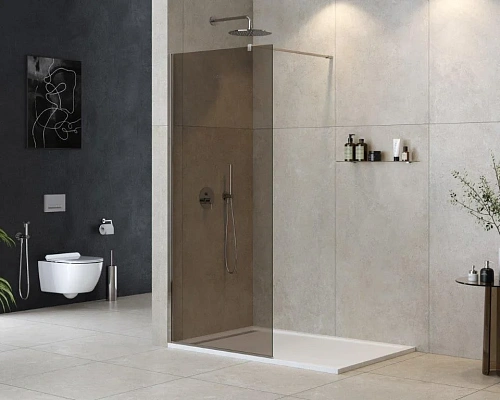 Душевая перегородка CEZARES LIBERTA-L-1-90-120-BR-Cr 90см стекло тонированное (бронза), профиль хром Душевая перегородка CEZARES LIBERTA-L-1-90-120-BR-Cr 90см стекло тонированное (бронза), профиль хром