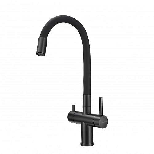 Смеситель для кухни Milacio Ultra 560 (MCU.560.TBB) под фильтр, total black черный шланг Смеситель для кухни Milacio Ultra 560 (MCU.560.TBB) под фильтр, total black черный шланг
