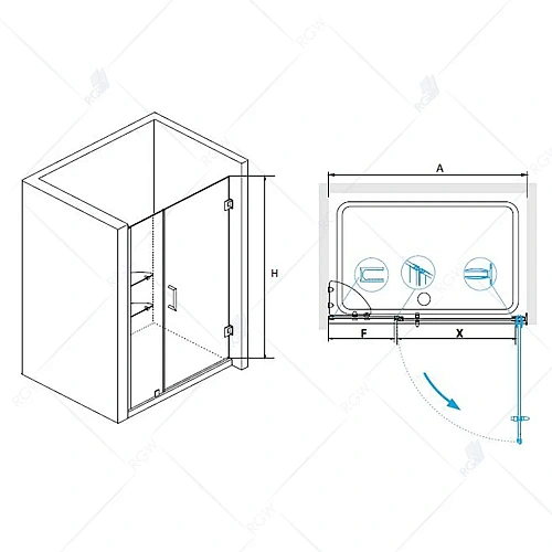 Душевая дверь RGW HO-02 Hotel 01060209-11 Душевая дверь RGW HO-02 Hotel 01060209-11