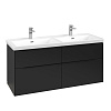 Картинка анонса товара «тумба под раковину villeroy &amp; boch subway 3.0 с подсветкой volcano black / volcano black c568l1vl»