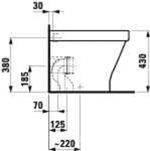 Унитаз приставной Laufen LB3 8.2168.4.000.000.1 Унитаз приставной Laufen LB3 8.2168.4.000.000.1