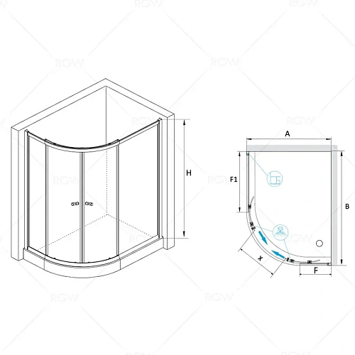 Душевой уголок RGW CL-61 Classic 04096182-11 Душевой уголок RGW CL-61 Classic 04096182-11
