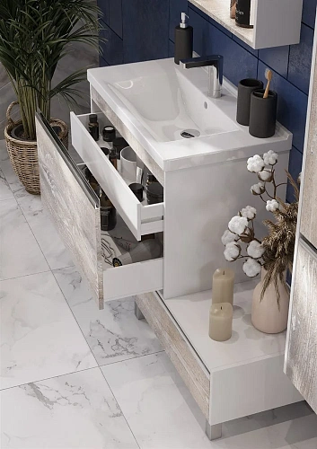 Тумба под раковину Aquaton Капри 80 бетон пайн 1A230201KPDA0 Тумба под раковину Aquaton Капри 80 бетон пайн 1A230201KPDA0