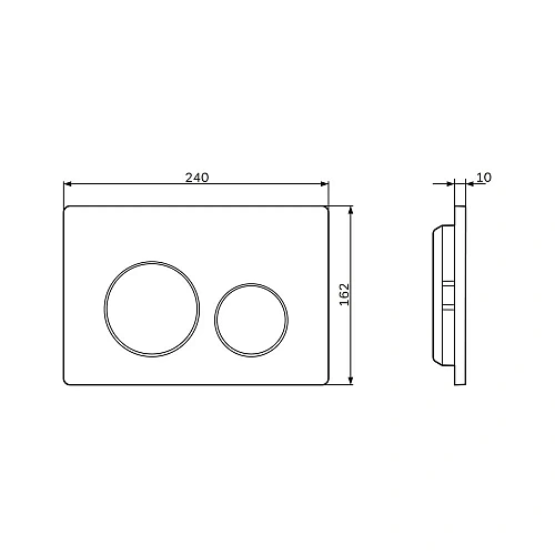 Клавиша смыва AM.PM PrimeFit L I090101 пластик, белый глянцевый Клавиша смыва AM.PM PrimeFit L I090101 пластик, белый глянцевый