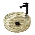 Раковина ABBER Glas AK2301GG накладная, стеклянная, золото Раковина ABBER Glas AK2301GG накладная, стеклянная, золото