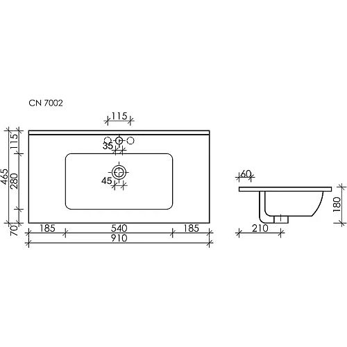 Раковина Ceramica Nova Element CN7002 белый Раковина Ceramica Nova Element CN7002 белый
