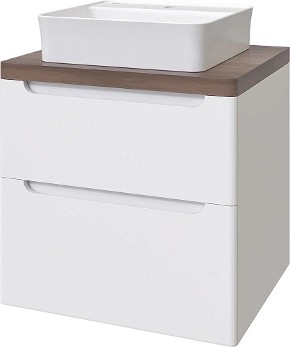 Тумба с раковиной STWORKI Берген 60 белая с темной столешницей, Bocchi Slim Line 1598-001-0126 56721 567214 Тумба с раковиной STWORKI Берген 60 белая с темной столешницей, Bocchi Slim Line 1598-001-0126 56721 567214