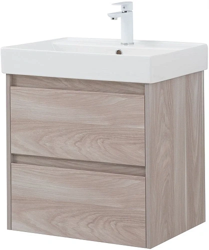 Тумба под раковину Aquanet Nova Lite 60 орех светлый (2 ящика) 00287884 Тумба под раковину Aquanet Nova Lite 60 орех светлый (2 ящика) 00287884