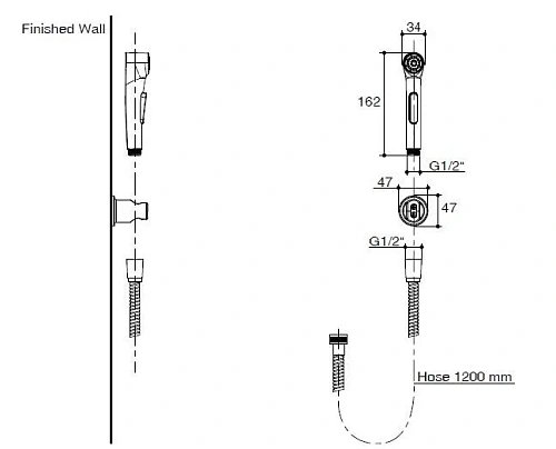 Гигиенический душ Jacob Delafon Elate E24610-CP Гигиенический душ Jacob Delafon Elate E24610-CP