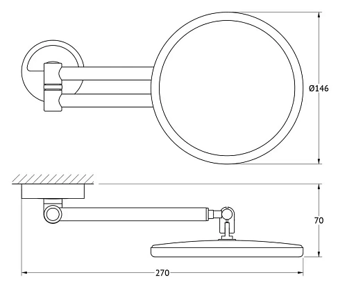 Зеркало косметическое FBS Luxia LUX 020 Зеркало косметическое FBS Luxia LUX 020