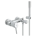 Смеситель для ванны GROHE Concetto с душевым гарнитуром, хром (32212001) Смеситель для ванны GROHE Concetto с душевым гарнитуром, хром (32212001)