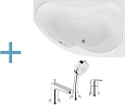 Акриловая ванна Aquanet Capri 160x100 R (каркас + смеситель Grohe BauEdge 2511700A) 00203915 + 00176459 + 00240613 Акриловая ванна Aquanet Capri 160x100 R (каркас + смеситель Grohe BauEdge 2511700A) 00203915 + 00176459 + 00240613