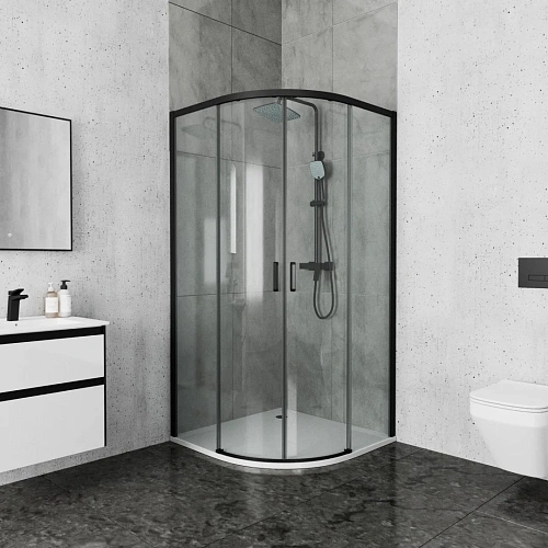 Душевой уголок Ambassador Queen 11011202Black (1000x1000x2000) Душевой уголок Ambassador Queen 11011202Black (1000x1000x2000)