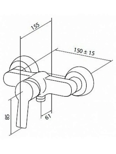 Смеситель для душа AM.PM Bliss F5620000 Смеситель для душа AM.PM Bliss F5620000