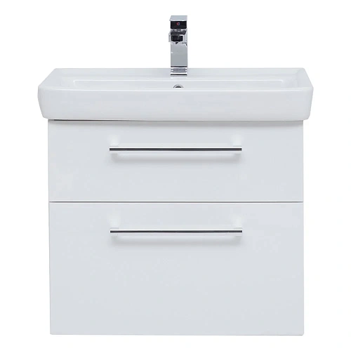 Тумба под раковину DREJA Q MAX, 60 см, подвесная, 2 ящика, белый глянец 77.0003W Тумба под раковину DREJA Q MAX, 60 см, подвесная, 2 ящика, белый глянец 77.0003W