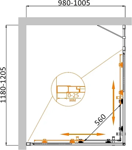 Душевой уголок CEZARES MOLVENO-AH-21-100+20-C-GM-IV цвет профиля оружейная сталь стекло прозрачное 1200x1000 мм Душевой уголок CEZARES MOLVENO-AH-21-100+20-C-GM-IV цвет профиля оружейная сталь стекло прозрачное 1200x1000 мм