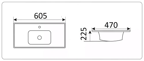 Раковина CeramaLux Серия N NYJ 843-60 NYJ843-60 Раковина CeramaLux Серия N NYJ 843-60 NYJ843-60
