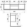 Тумба под раковину Laufen Palace New 0135.2 (4.0135.2.075.475.1) 1493x375x462мм, белая глянцевая Тумба под раковину Laufen Palace New 0135.2 (4.0135.2.075.475.1) 1493x375x462мм, белая глянцевая