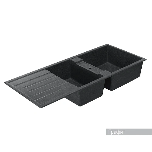 Кухонная мойка Aquaton Торина 1A712032TR210 из литого мрамора, прямоугольная, с крылом и дополнитель Кухонная мойка Aquaton Торина 1A712032TR210 из литого мрамора, прямоугольная, с крылом и дополнитель