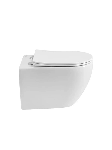 Унитаз подвесной CEZARES STYLUS-TOR CZR-546-TH-TOR/SC безободковый с сиденьем и смывом TORNADO Унитаз подвесной CEZARES STYLUS-TOR CZR-546-TH-TOR/SC безободковый с сиденьем и смывом TORNADO