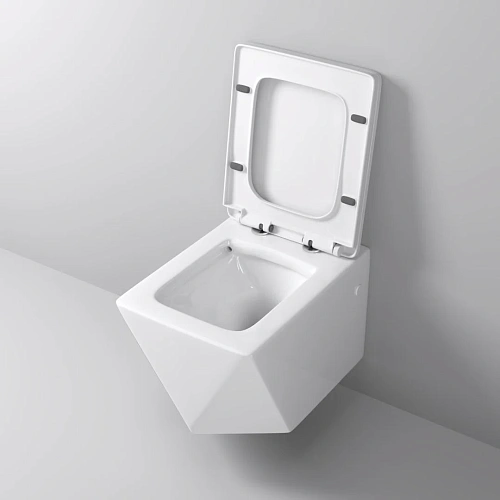 Унитаз подвесной GROSSMAN GR-4481 Cristal 520x360x350 безободковый с толстой крышкой Унитаз подвесной GROSSMAN GR-4481 Cristal 520x360x350 безободковый с толстой крышкой