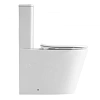 Унитаз напольный ABBER Bequem AC1112TMW компакт белый матовый, безободковый, смыв торнадо с крышкой микролифт Унитаз напольный ABBER Bequem AC1112TMW компакт белый матовый, безободковый, смыв торнадо с крышкой микролифт