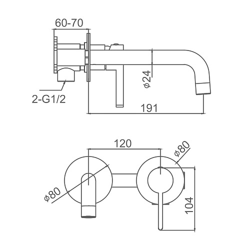 Смеситель для раковины Splenka S221.11.05 встраиваемый, сатин Смеситель для раковины Splenka S221.11.05 встраиваемый, сатин