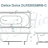 Ванна из искусственного камня Delice Dolce 170х70 DLR330058RB-G глянцевая с черными ручками Ванна из искусственного камня Delice Dolce 170х70 DLR330058RB-G глянцевая с черными ручками