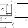Кухонная мойка Granula 6503, ШВАРЦ (чёрный металлик), кварц 650х500 Кухонная мойка Granula 6503, ШВАРЦ (чёрный металлик), кварц 650х500