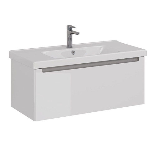 Тумба под раковину Lemark BUNO MINI 100 см подвесная, серый/белый LM05BM100T Тумба под раковину Lemark BUNO MINI 100 см подвесная, серый/белый LM05BM100T