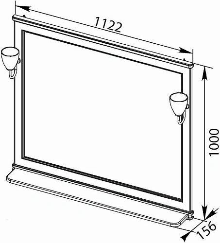 Зеркало Aquanet Валенса 110 белый 00180291 Зеркало Aquanet Валенса 110 белый 00180291