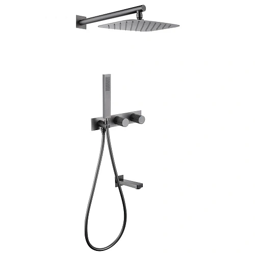 Душевая система ABBER Rund AF8717NG скрытого монтажа с изливом, никель Душевая система ABBER Rund AF8717NG скрытого монтажа с изливом, никель