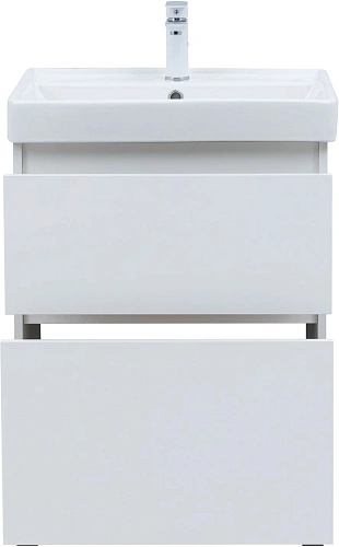 Тумба под раковину Aquanet Вега 60 00344121 напольная, белый глянец Тумба под раковину Aquanet Вега 60 00344121 напольная, белый глянец