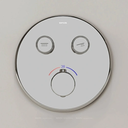 Душевая система Sancos Space SC3006CH встраиваемый с термостатом, хром Душевая система Sancos Space SC3006CH встраиваемый с термостатом, хром