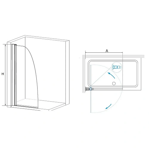 Душевая перегородка RGW WA-061 Walk In 011006109-11 Душевая перегородка RGW WA-061 Walk In 011006109-11