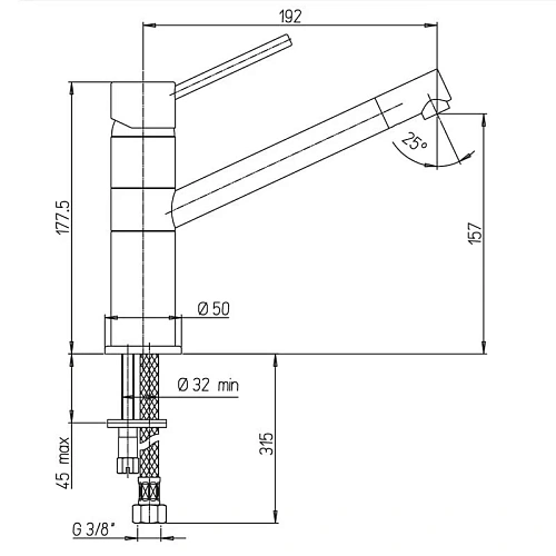 Смеситель для раковины Paini Fiori F2CR205LMKM без донного клапана Смеситель для раковины Paini Fiori F2CR205LMKM без донного клапана