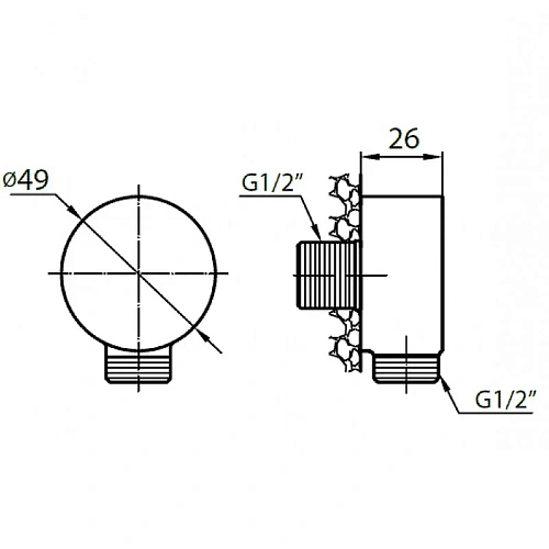 Шланговое подключение CEZARES CZR-C-AI1-02 Шланговое подключение CEZARES CZR-C-AI1-02